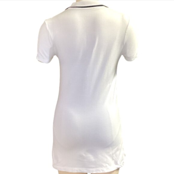 Tommy Hilfiger White Polo Shirt V-Neck Collared Short Sleeve Women XS 284T - Picture 6 of 8